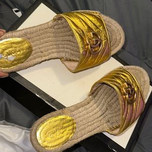 Gucci espadrille and gold